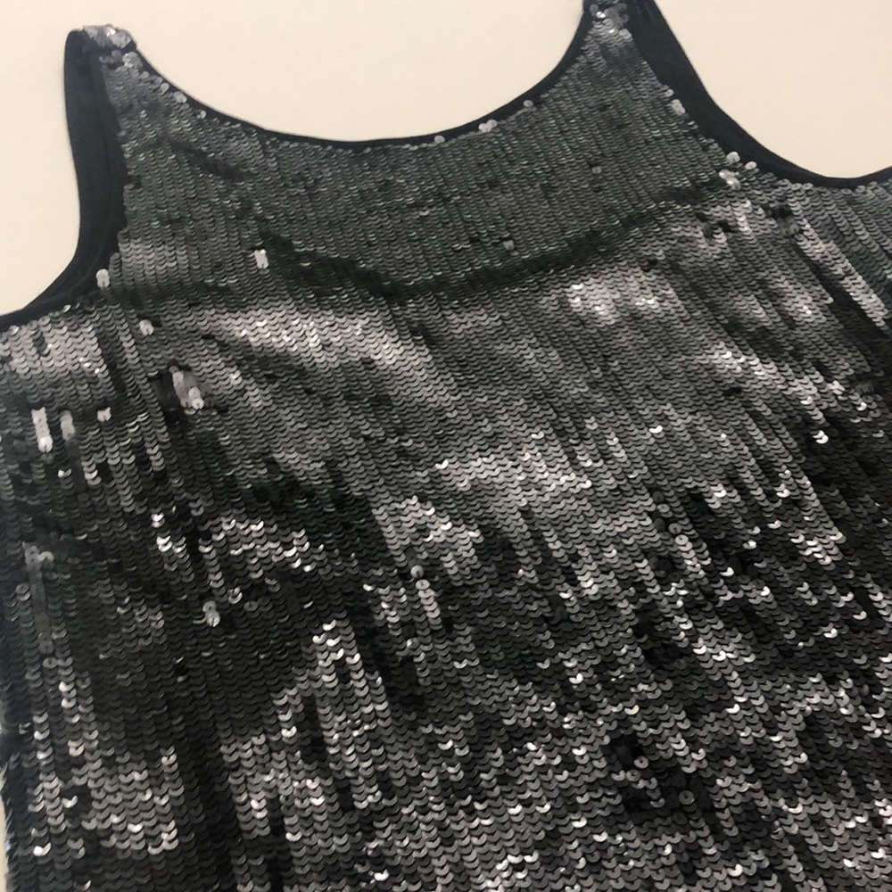 Black and Gray Sequin Dress